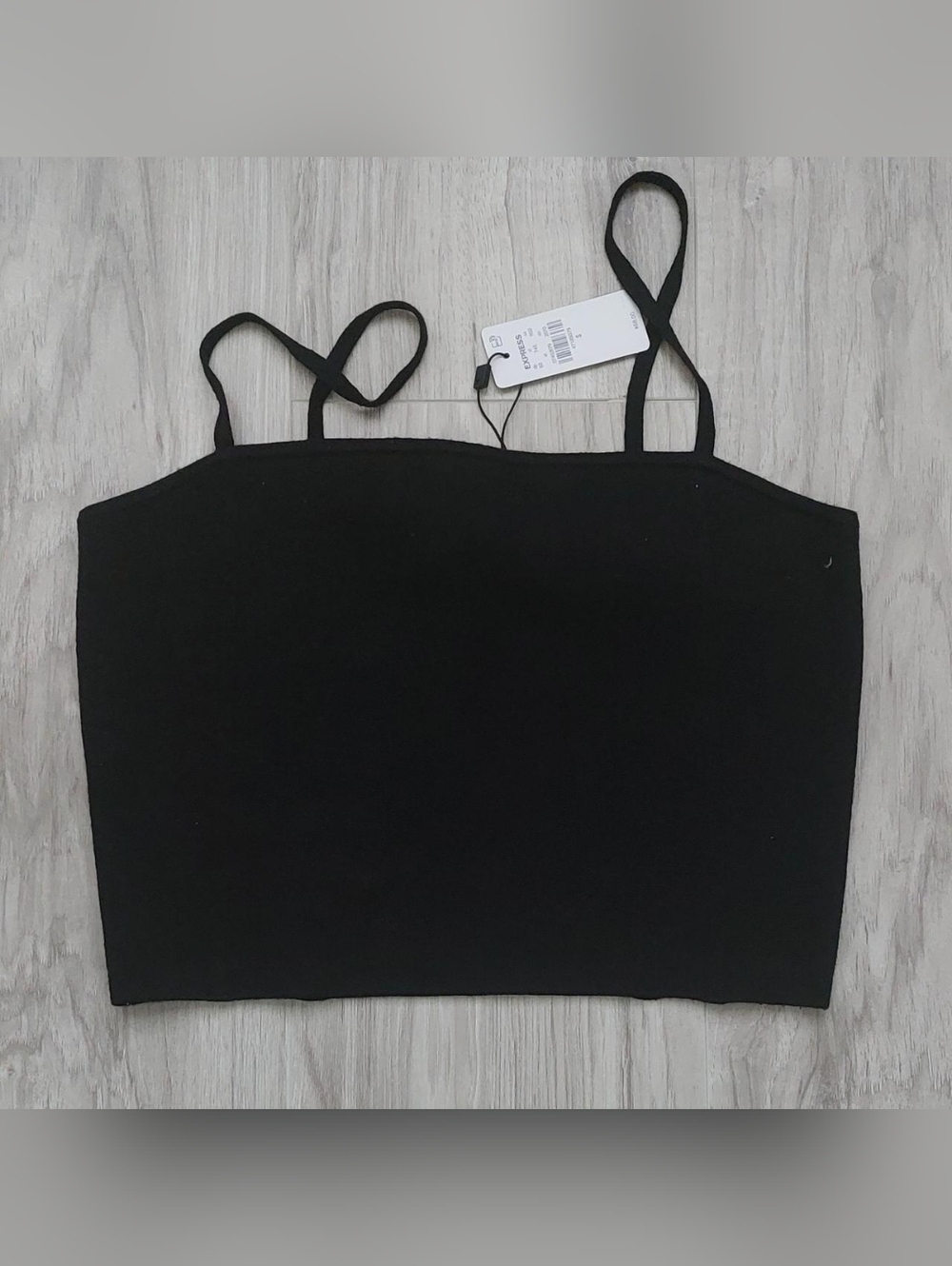 Black Sweater Crop Top